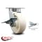 Service Caster 6 Inch Kingpinless Nylon Wheel Swivel Caster with Brake and Swivel Lock SCC SCC-KP30S620-NYR-SLB-BSL - alternate 4